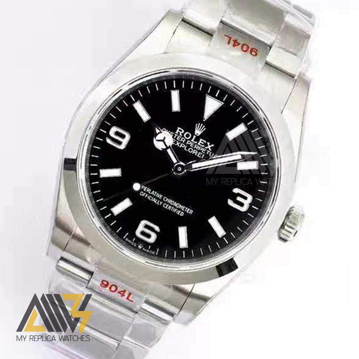 Explorer I 124270 36mm Stainless Steel EWF 1:1 Best Edition Black Dial on Oyster Bracelet A.3230